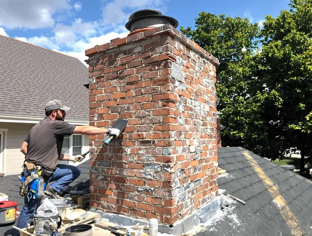 Completed chimney rebuild by San Gabriel Chimney Sweep in San Gabriel, CA