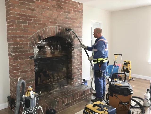 San Gabriel Chimney Sweep expert performing detailed chimney sweep in San Gabriel, CA