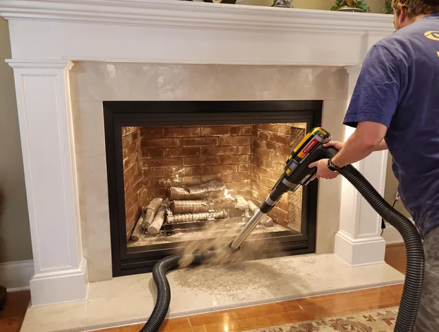 Fireplace cleaning performed by San Gabriel Chimney Sweep in San Gabriel, CA