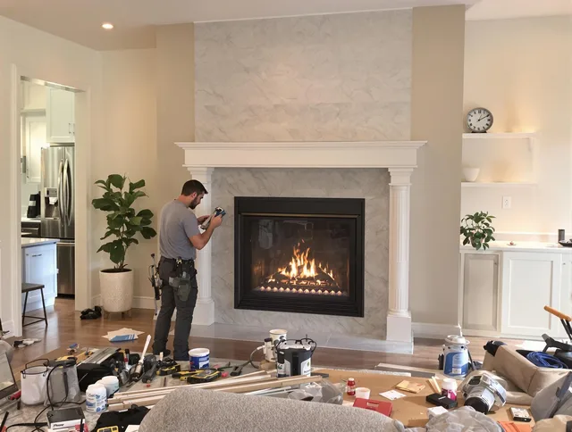 Newly installed fireplace by San Gabriel Chimney Sweep in San Gabriel, CA