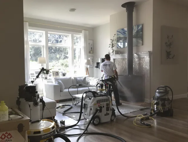 Soot removal service by San Gabriel Chimney Sweep for a fireplace in San Gabriel, CA